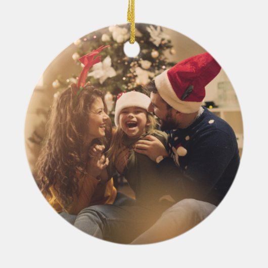 Creëer Uw eigen gepersonaliseerde foto met offerte Keramisch Ornament (Achterkant)