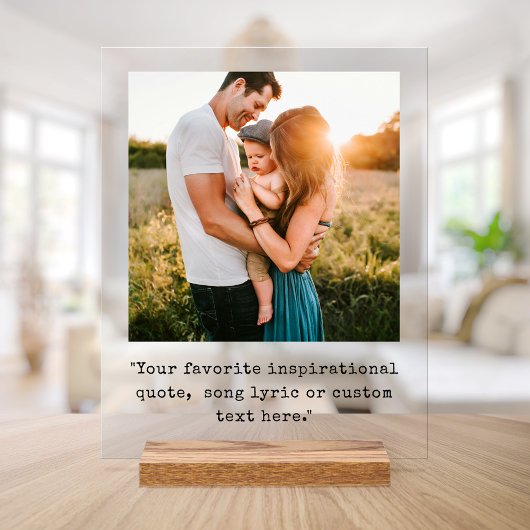 Creëer uw eigen gepersonaliseerde foto quote acryl bord