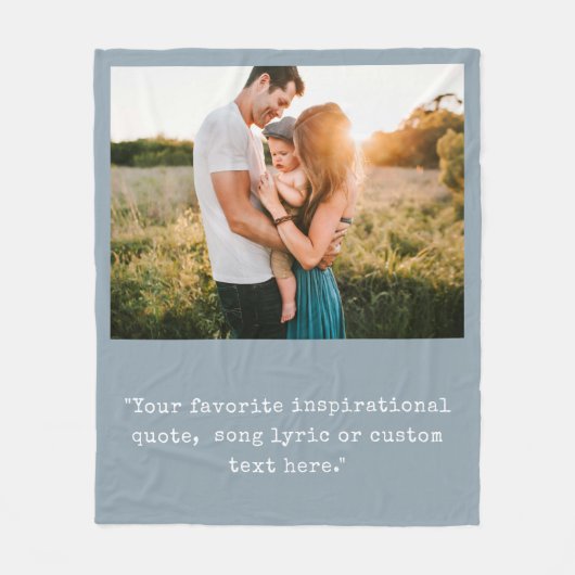 Creëer uw eigen gepersonaliseerde foto quote fleece deken (Voorkant)