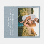 Creëer uw eigen gepersonaliseerde foto quote fleece deken (Voorkant (Horizontaal))