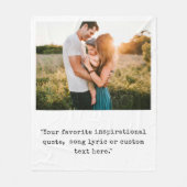 Creëer uw eigen gepersonaliseerde foto quote fleece deken (Voorkant)