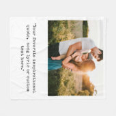 Creëer uw eigen gepersonaliseerde foto quote fleece deken (Voorkant (Horizontaal))
