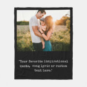 Creëer uw eigen gepersonaliseerde foto quote fleece deken (Voorkant)