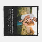 Creëer uw eigen gepersonaliseerde foto quote fleece deken (Voorkant (Horizontaal))