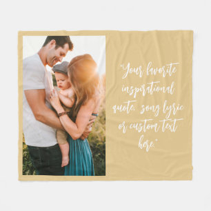 Creëer uw eigen gepersonaliseerde foto quote fleece deken