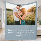 Creëer uw eigen gepersonaliseerde foto quote fleece deken