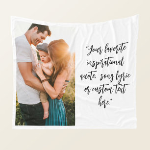 Creëer uw eigen gepersonaliseerde foto quote fleece deken