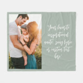 Creëer uw eigen gepersonaliseerde foto quote fleece deken (Voorkant (Horizontaal))