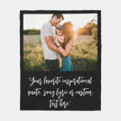 Creëer uw eigen gepersonaliseerde foto quote fleece deken (Voorkant)