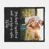 Creëer uw eigen gepersonaliseerde foto quote fleece deken (Voorkant (Horizontaal))