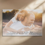 Creëer uw eigen gepersonaliseerde foto quote imitatie canvas print<br><div class="desc">Creëer uw eigen aangepaste citaat canvas muurkunst met een van uw favoriete foto's. Beschikt over een minimalistische typografie.</div>