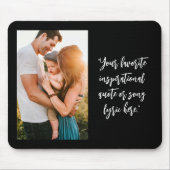 Creëer uw eigen gepersonaliseerde foto quote muismat (Voorkant)