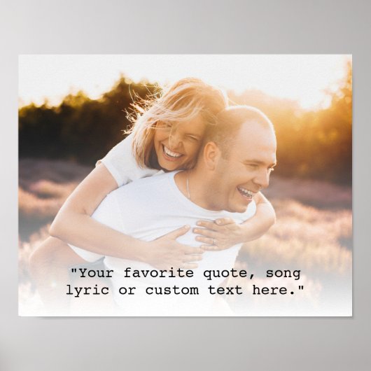 Creëer uw eigen gepersonaliseerde foto quote poster (Voorkant)