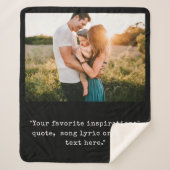 Creëer uw eigen gepersonaliseerde foto quote sherpa deken (Voorkant)