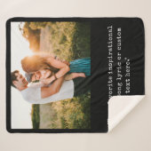 Creëer uw eigen gepersonaliseerde foto quote sherpa deken (Voorkant (horizontaal))