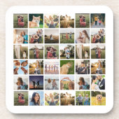 Creëer uw eigen gepersonaliseerde fotocollage bier onderzetter (Voorkant)