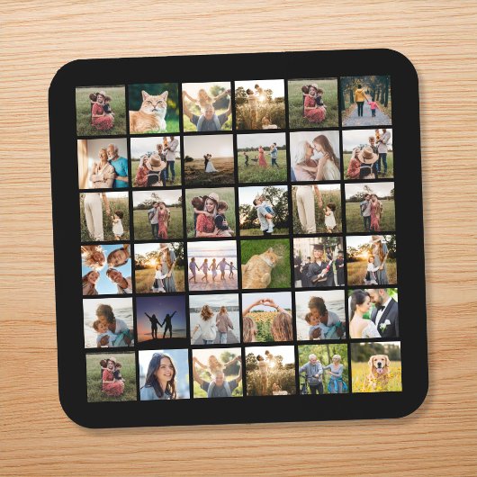 Creëer uw eigen gepersonaliseerde fotocollage bier onderzetter