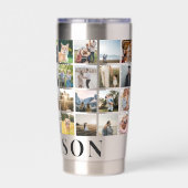 Creëer uw eigen gepersonaliseerde fotocollage geïsoleerde drinkbeker (Achterkant)