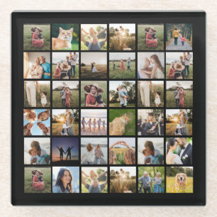 Creëer uw eigen gepersonaliseerde fotocollage glazen onderzetter