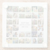 Creëer uw eigen gepersonaliseerde fotocollage glazen onderzetter (Achterkant)