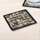 Creëer uw eigen gepersonaliseerde fotocollage kartonnen onderzetters (Schuin)