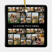 Creëer uw eigen gepersonaliseerde fotocollage keramisch ornament (Voorkant)