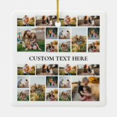 Creëer uw eigen gepersonaliseerde fotocollage keramisch ornament (Achterkant)