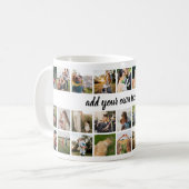 Creëer uw eigen gepersonaliseerde fotocollage koffiemok (Voorkant links)