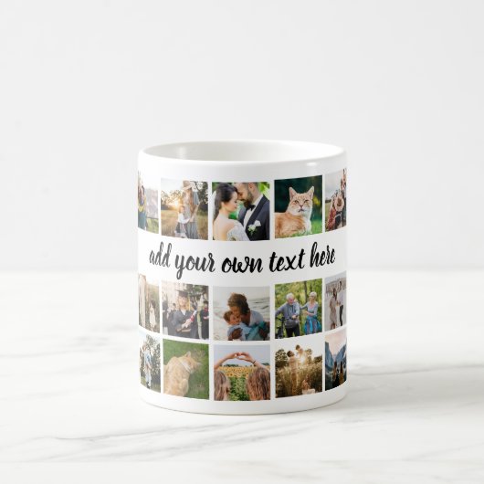 Creëer uw eigen gepersonaliseerde fotocollage koffiemok (Center)