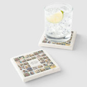 Creëer uw eigen gepersonaliseerde fotocollage stenen onderzetter (Zijkant)