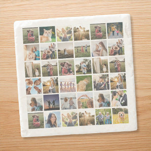 Creëer uw eigen gepersonaliseerde fotocollage stenen onderzetter