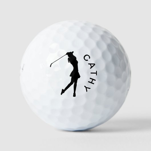 Creëer uw eigen gepersonaliseerde golfer Logo naam Golfballen (Voorkant)