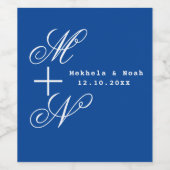 Creëer uw eigen gepersonaliseerde huwelijksgunst wijn etiket (Enkel label)