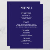 Creëer uw eigen gepersonaliseerde indigo menu (Voorkant / Achterkant)