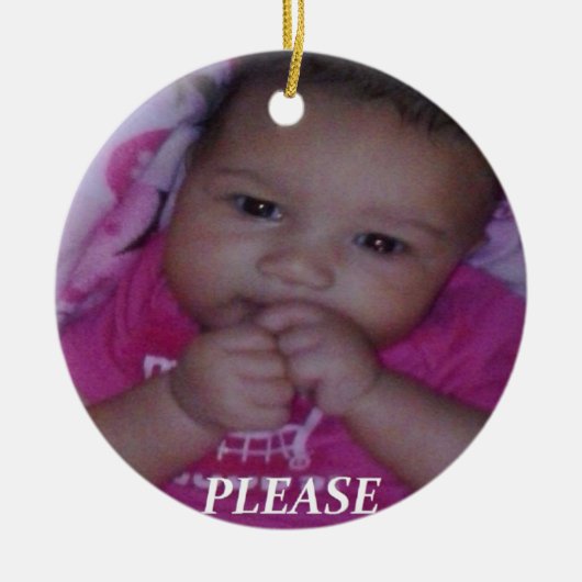 Creëer Uw eigen gepersonaliseerde keramische versi Keramisch Ornament (Voorkant)