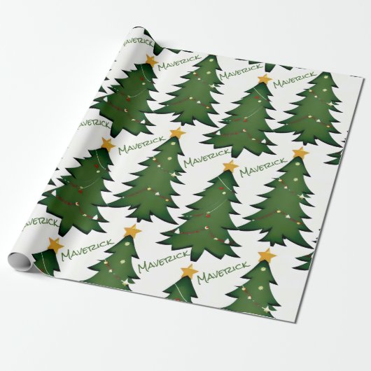 Creëer Uw eigen gepersonaliseerde kerstboom Cadeaupapier (Uitgerold)