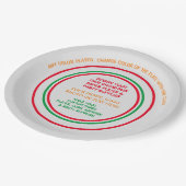 Creëer uw eigen gepersonaliseerde kerstfeestpapier papieren bordje (Gekanteld)