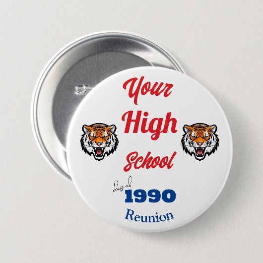 Creëer uw eigen gepersonaliseerde klasse reünie Bu Ronde Button 7,6 Cm (Voorkant /achterkant)