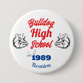 Creëer Uw eigen gepersonaliseerde klassenreünie Ronde Button 7,6 Cm (Voorkant)