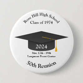 Creëer Uw eigen gepersonaliseerde klassenreünie Ronde Button 7,6 Cm