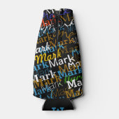 Creëer Uw eigen gepersonaliseerde kleurnaam Flesjeskoeler (Achterkant)