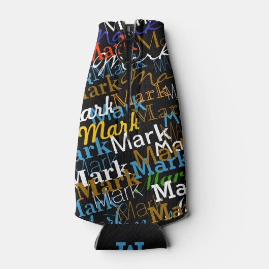 Creëer Uw eigen gepersonaliseerde kleurnaam Flesjeskoeler (Achterkant)