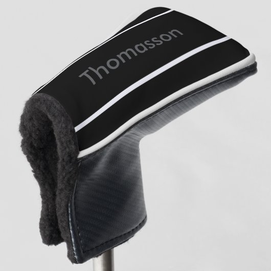 Creëer uw eigen gepersonaliseerde minimalistische  golfheadcover (3/4 voorkant)