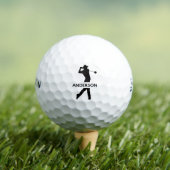 Creëer uw eigen gepersonaliseerde moderne monogram golfballen (Insitu Shirt)