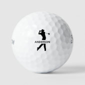 Creëer uw eigen gepersonaliseerde moderne monogram golfballen (Voorkant)