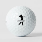 Creëer uw eigen gepersonaliseerde moderne monogram golfballen (Voorkant)