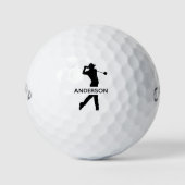 Creëer uw eigen gepersonaliseerde moderne monogram golfballen (Voorkant)