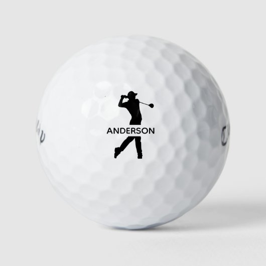 Creëer uw eigen gepersonaliseerde moderne monogram golfballen (Voorkant)