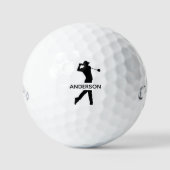 Creëer uw eigen gepersonaliseerde moderne monogram golfballen (Voorkant)