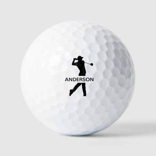 Creëer uw eigen gepersonaliseerde moderne monogram golfballen (Voorkant)